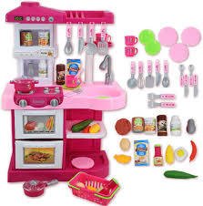 Our wooden play kitchens provide hours of fun, encouraging creative play for little minds with big imaginations. Amazon Com Deao Children Play Kitchen Set Toy With Play Food And Cooking Accesories Toys Games