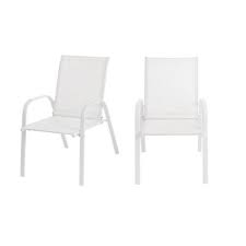 Garden furniture can complement your outside space perfectly. White Outdoor Dining Chairs Patio Chairs The Home Depot