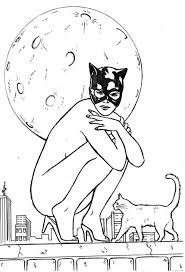 Digitally inked and colored in photoshop. Coloring Pages Coloring Pages Catwoman Printable For Kids Adults Free