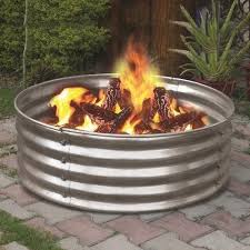 I have a washing machine tub == fire pit i used at my deer camp for years and still use it on camping trips, since i got my big fire pit. New 36 Portable Galvanized Steel Fire Ring Pit Metal Backyard Camping Cookout Fire Pit Essentials Backyard Fire Fire Pit Ring