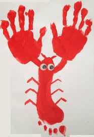 Langouste Pied Main Activite Manuelle Et Bricolage Enfant Cmllfrn Activite Bricolage Cmllf Peinture Avec Les Mains Bricolage Enfant Art Jeunes Enfants
