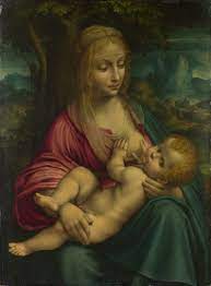 Madonna and child painting leonardo. Follower Of Leonardo Da Vinci The Virgin And Child Ng1300 National Gallery London