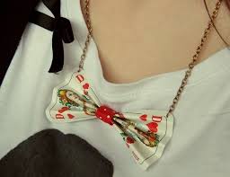 This is an optional step, but i just love that attention to detail. Playing Card Bow Necklace How To Make A Toy Necklace Jewelry Making On Cut Out Keep