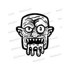 Halloween Zombie Clipart Png Files For Tshirts Instant Digital Download Graphic Black And White Zombi Stencil Art Card Marking Computer Background Pictures