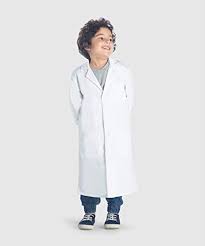 dr james childrens unisex lab coat with safety snap buttons