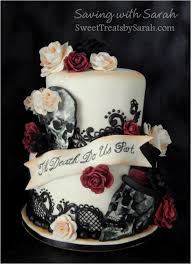Gothic Black And Blue Wedding Cake Not All Wedding Cakes Look The Same Halloween Wedding Cakes Gothic Wedding Cake Skull Wedding Cakes