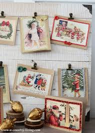 Cut one 3×5 inch and one 5×6 inch piece of cardstock. Diy Vintage Christmas Cards 23 Free Printables Town Country Living