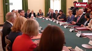 First look at Burnham with his team inside Cabinet Room