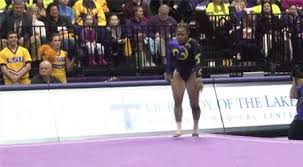 College Gymnast Brings Down The House With A Perfect Routine Gymnastics Floor Workouts Lsu Gymnastics