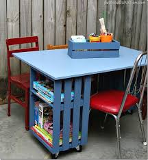 Kids Table Build Using Wood Crates And Plywood Diy Kids Table Diy Wooden Crate Crate Table