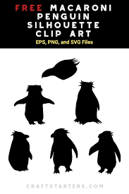 Free Macaroni Penguin Silhouette Clip Art Silhouette Clip Art Clip Art Macaroni Penguin