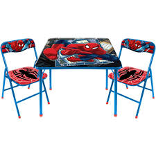 Marvel Spider Man 3 Piece Square Table And Chair Set Toddler Boy Kids Play Fun Ebay Table And Chair Sets Chair Set Table And Chairs