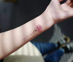 Carnation Handwriting Tattoos Name Flower Tattoo Birth Flower Tattoos