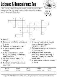 Veterans Day Remembrance Day Crossword Puzzle Remembrance Day Activities Remembrance Day Veterans Day Activities