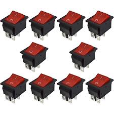 Pole should not be confused with terminal. Urbest 10 Pcs Kcd4 Dpst On Off 4 Pin Rocker Boat Switch 16a 20a Ac 250v 125v For Car Motorcycle Amazon Com Industrial Scientific