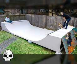 How To Make A Mini Ramp Diy Halfpipe Mini Ramp Skateboard Ramps Outdoor Ramp