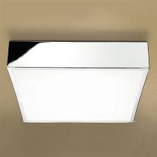 Dar lighting 2020/21 pau5450 paulita 5 light bathroom ceiling fitting in polished chrome and clear glass finish. Hib Inertia Led Illuminated Square Ceiling Light 0680
