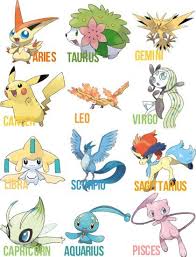 Pokemon Zodiac Sign Zodiac Signs Chart Zodiac Signs