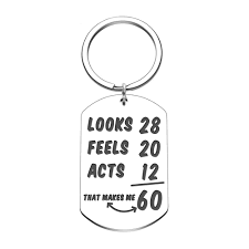 Commemorate their landmark birthday with a personalised gift. Funny Happy 60th Birthday Keychain Gifts For Men Women Turning 60 Gifts 60 Years Old Keyring Gifts For Grandma Grandpa Mom Dad Key Chains Aliexpress