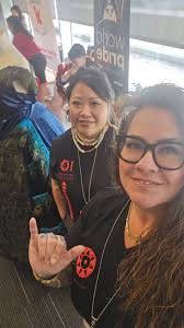 Hālau Nohona Hawai'i's Admin Team Nāpualokelani Kamakele & Jamie Wen-Besson  represented our hālau at the State Department's Global Diversity Arts Event  today! They had implements