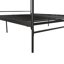Inclusion of metal slats eliminates need. Novogratz 4460039n Camilla Metal Canopy Queen Size Frame Black Bed