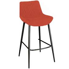 Find wood or metal bar stools, whatever matches your comfort. Timon High Bar Stool Fabric Burnt Orange Counter Stools Bar Stools Meubles
