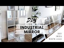 Cheap Diy Mirror Tutorial Diy Industrial Grid Mirror Ikea Hacks 2020 Cheap Diy Wall Mirror Youtube Diy Mirror Ikea Diy Industrial Decor Diy