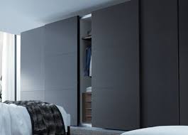 Solid knotty alder jambs · engineered stiles, rails Modern Bedroom Modern Sliding Wardrobe Design Trendecors
