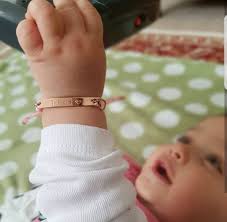 Baby Girl Infant Engraved Bracelets Baby Girl Monogram Baby Bracelet Baby  Bracelet Engraved 14k Gold
