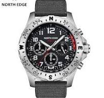 North Edge MACH 2 Men's Solar Watch | Stainless Steel Case, Luminous H