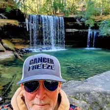 Hiking near the top of Holmes Chapel Falls in Bankhead National Forest.