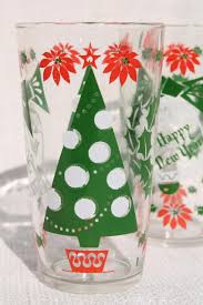Obtain what you are looking for Retro Print Vintage Glass Tumblers For The Holidays Merry Christmas Happy New Year Drinking Glasses