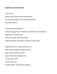 Puisi 4 bait tentang cinta, kalau dibaca lucu sekali. Doa Untuk Ibu Bapa