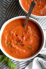 Homemade Tomato Basil Soup Recipe The Forked Spoon Recipe Homemade Tomato Basil Soup Tomato Basil Soup Recipe Tomato Soup Homemade