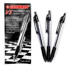 Jual Pulpen Snowman V5 Hitam Pen Snowman V5 Ballpoint 1 Pack 12pcs Jakarta Utara Sazanami Tape Tokopedia