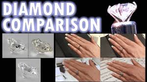 Diamond Size Comparison Color Clarity 2 Carat 1 Ct Ring On Finger Hand 3 5 1 2 Cut Price Vvs Women