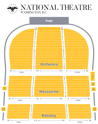 seating chart the national theatre washington d c