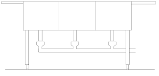 indirect plumbing at dishwashing and
