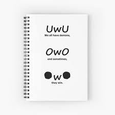 Uwu es una cara listo y punto. Uwu Meme Face Spiral Notebook By Bgcollections Redbubble