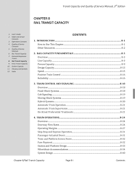 Chapter 8 Rail Transit Capacity Transit Capacity And