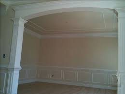 However, some homeowners prefer to paint all of the trim pieces white and use darker colors on the background wall both above and. Wainscoting Chair Rail Dining Room Mouldings