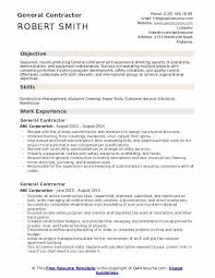 General Contractor Resume Samples Qwikresume