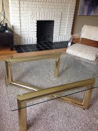 Fabulous Modern Vintage 70 S Tubular Brass And Glass Coffee Table In The Style Manner Of Karl Springer Sofa Table Coffee Table Table