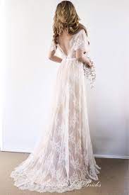 Lace Wedding Dress Unique Wedding Dress Boho Wedding Gown With Sleeves Beach Wedding Dress Open Back Dress Short Sleeve Wedding Dress Sheer Wedding Dress Boho Wedding Gown