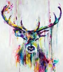 20 30cm Unframed Canvas Painting Pictures Wall Art For Home Bedroom Decor Wish Animal Paintings Deer Painting Art