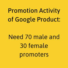 Promotion Activity Of Google Product Need Male And Female Promoters Activities Promotion Part Time Jobs