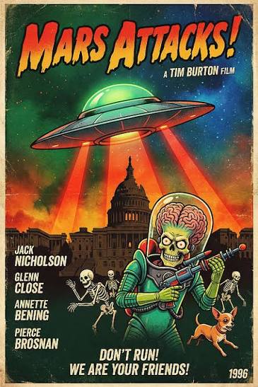 Mars Attacks - Minimal Movie Poster - Retro Film Poster - Vintage - 1996 #3  Jigsaw Puzzle by SampadArt Gallery - Fine Art America