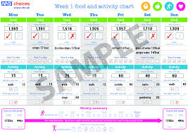 weekly food chart templates at allbusinesstemplates com