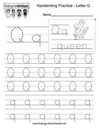 Letter Q Writing Worksheet For Kindergarten Kids This Series Of Handwriting Alphabet Works Writing Practice Worksheets Writing Worksheets Practices Worksheets