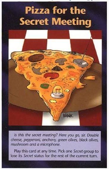 Resultado de imagem para “Pizza for the Secret Meeting"